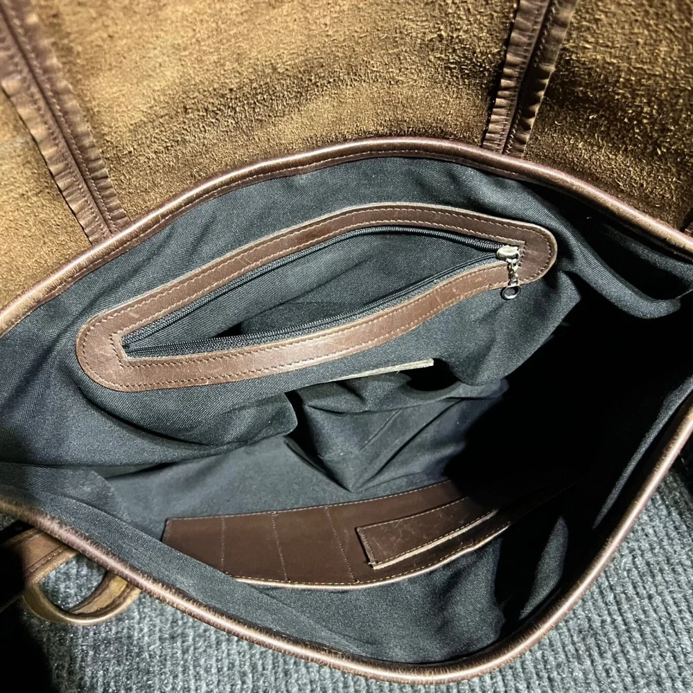 Vintage Coach Messenger Bag Unisex Large Brown Leather Satchel USA Made 9065